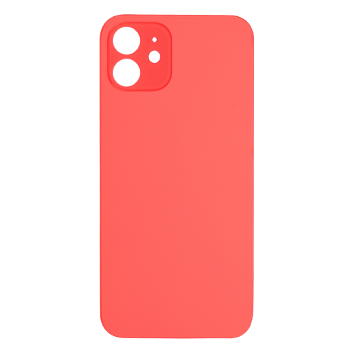 Back Glass Compatible for iPhone 12 (Large Camera Hole) (Aftermarket) - Red